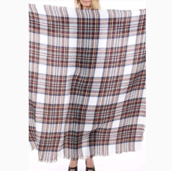 NEW Oversized Tartan Plaid Scarf - Picture 5 of 10